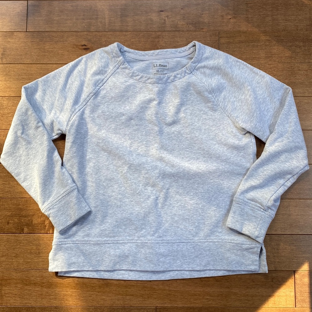 LLBean Crewneck Cotton Sweater Size XS Petite